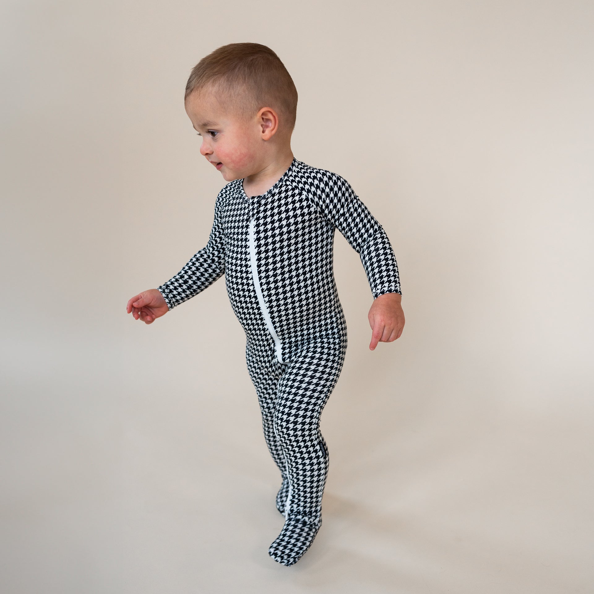 Houndstooth Footed Pajamas