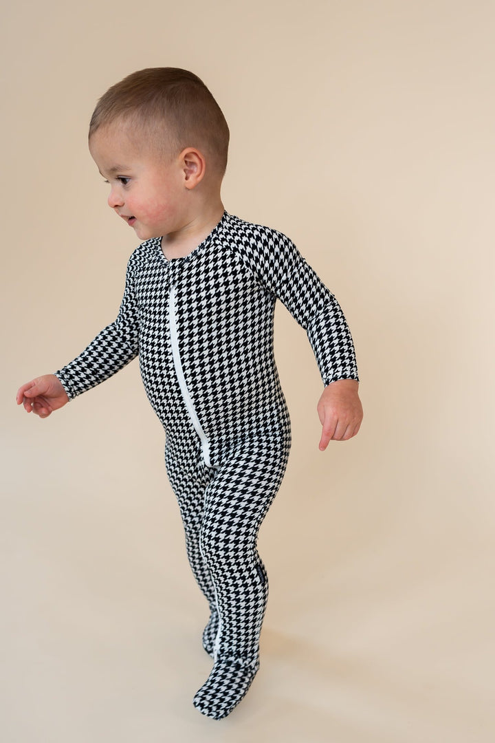 Houndstooth Footed Pajamas