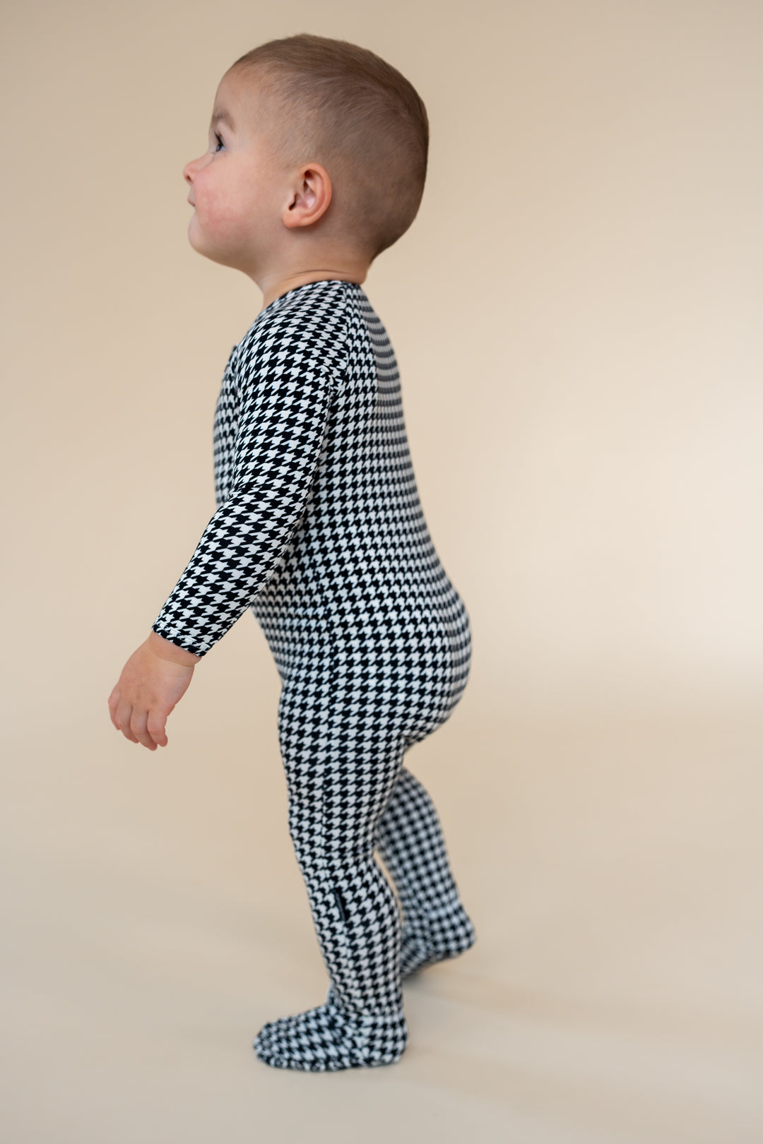 Houndstooth Footed Pajamas