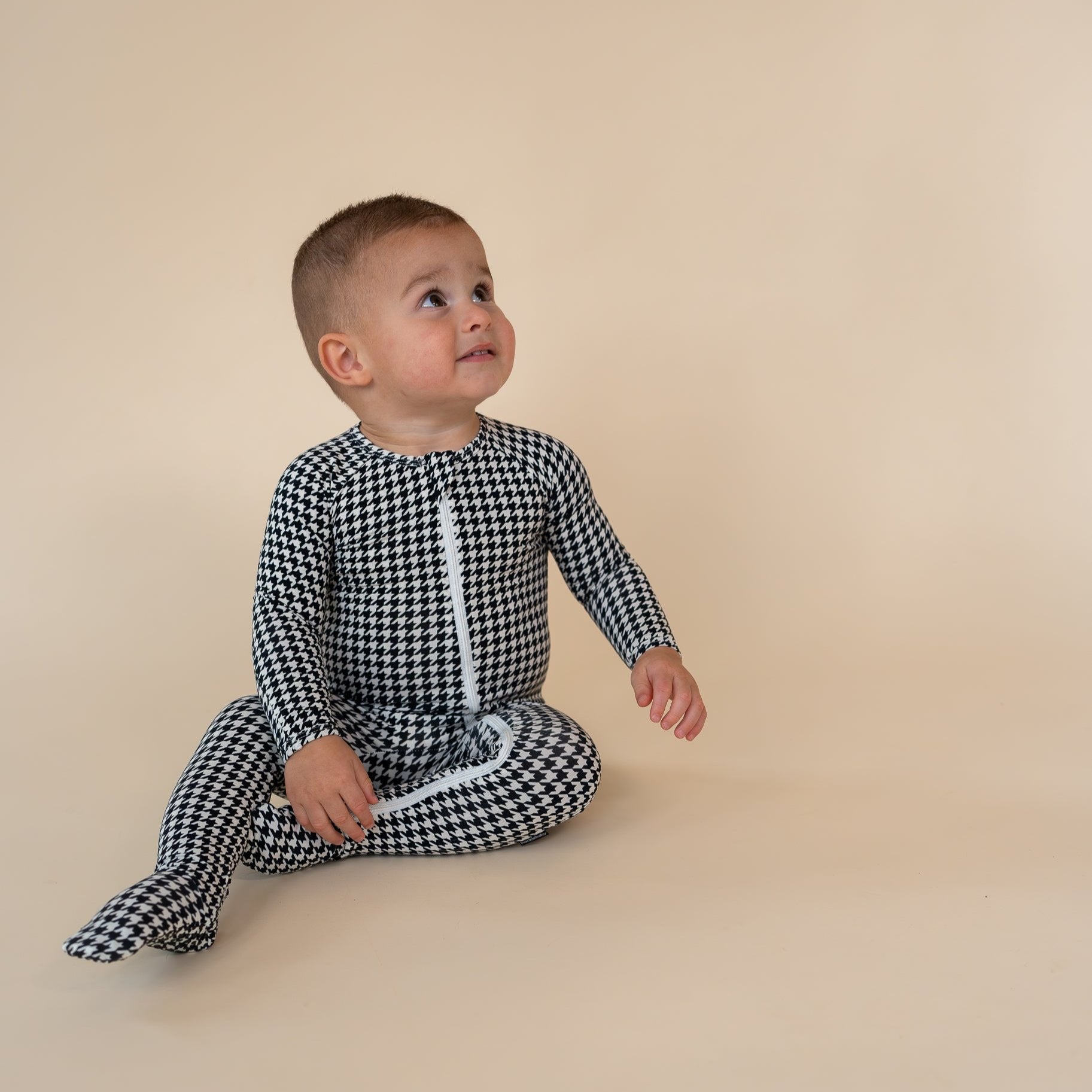 Houndstooth Footed Pajamas