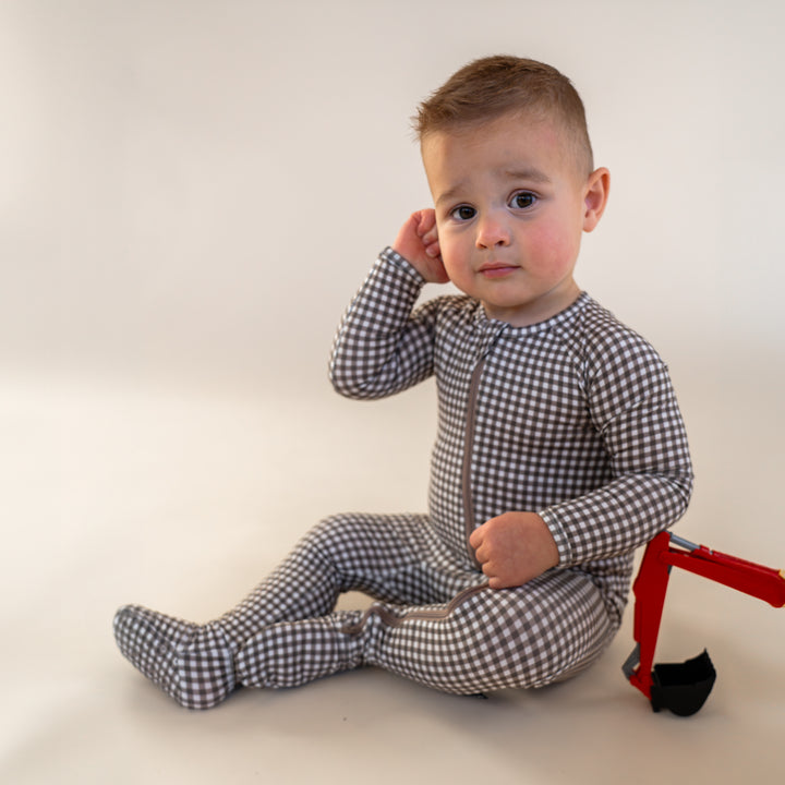 Hazel Gingham Footed Pajamas