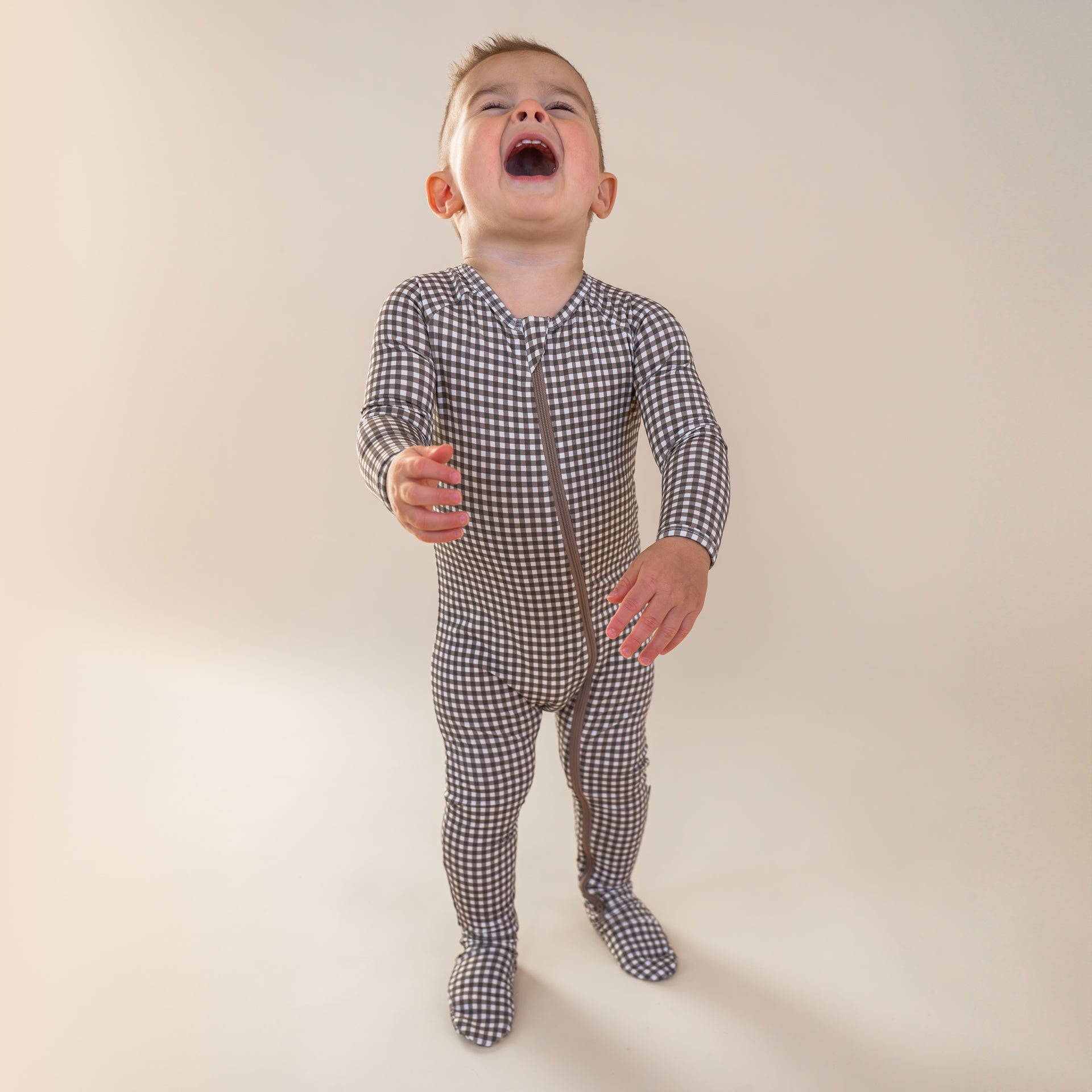 Hazel Gingham Footed Pajamas