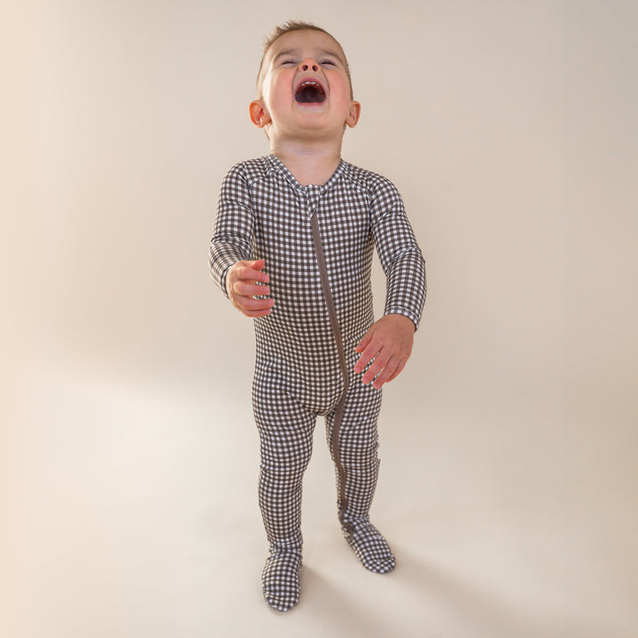 Hazel Gingham Footed Pajamas