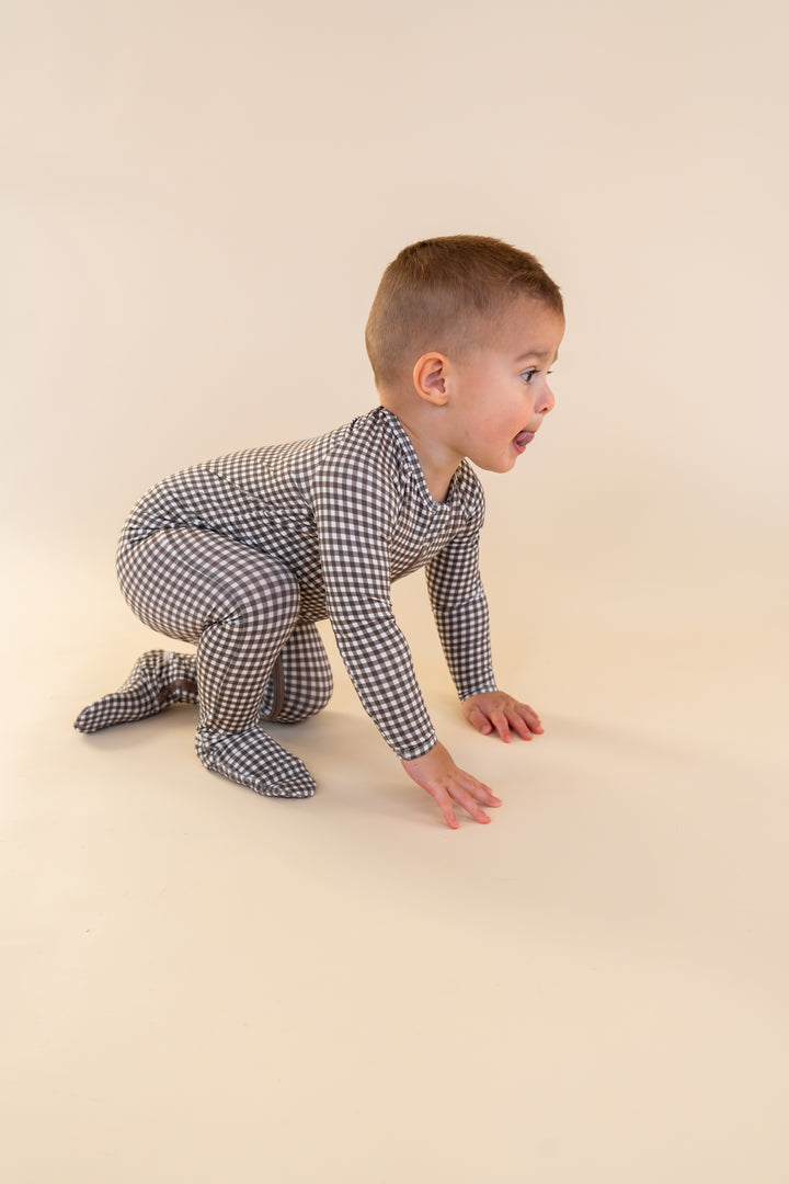 Hazel Gingham Footed Pajamas