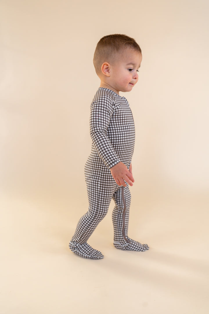 Hazel Gingham Footed Pajamas